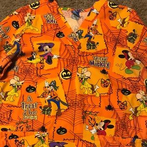 Mickey Mouse Halloween scrub top